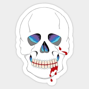 Skull with eyes that dont end Sticker